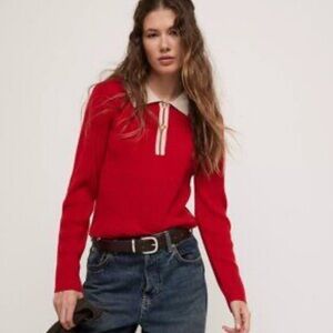 XS - NWT - Free People - Rudy Red Cashmere Pullover